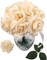 Box of 50: Ivory Rose Picks, Silk Blooms, Floral Picks (8"L X 3"W), Floral Home by Artificial Flowers